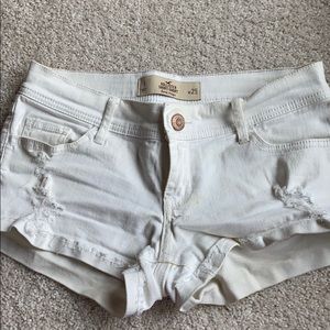 white denim shorts